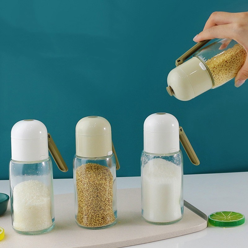 Measured Glass Salt Dispenser Bottle